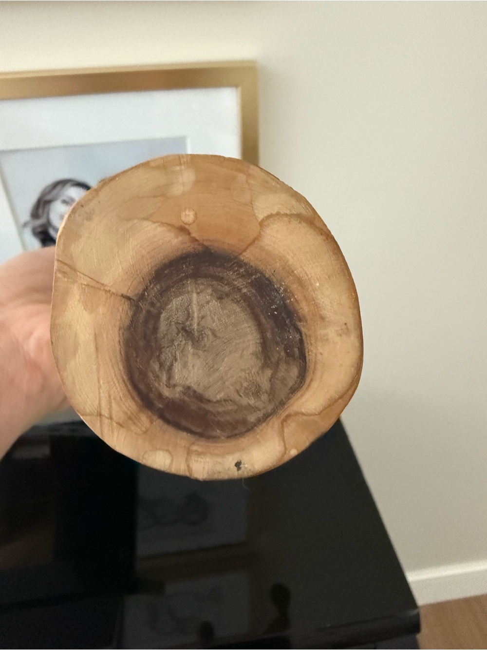 Modern Brown Wood Sculpture - Home Art Accent - Picture 4 of 4